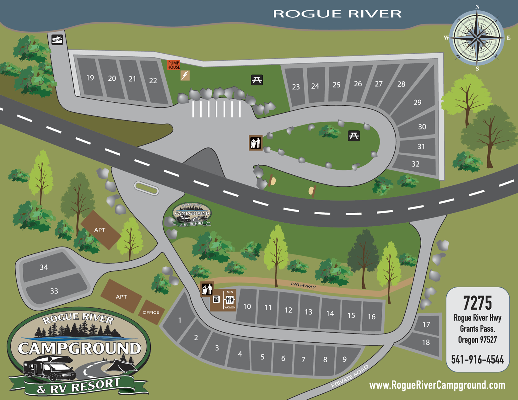 Map of Rogue River Campground